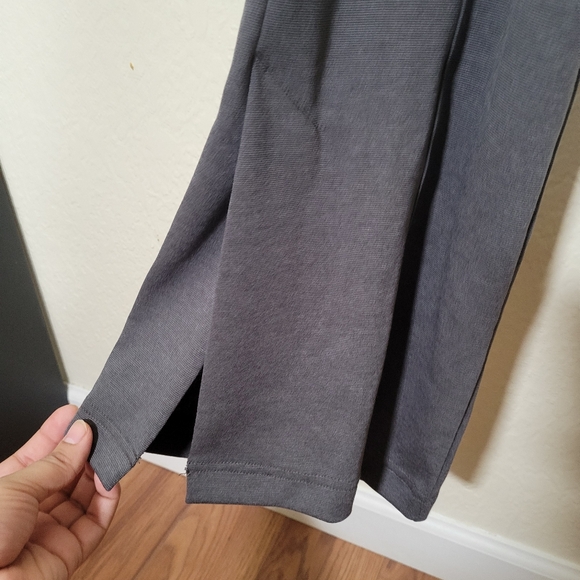 NEW Gap | Women Charcoal Heather Split Hem Ponte Flare Pants L Workwear Office - Picture 3 of 7